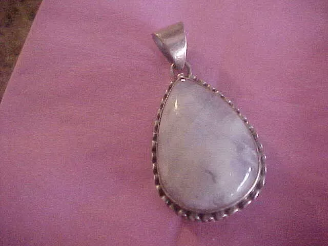 Moonstone? sterling Silver Large Pendant