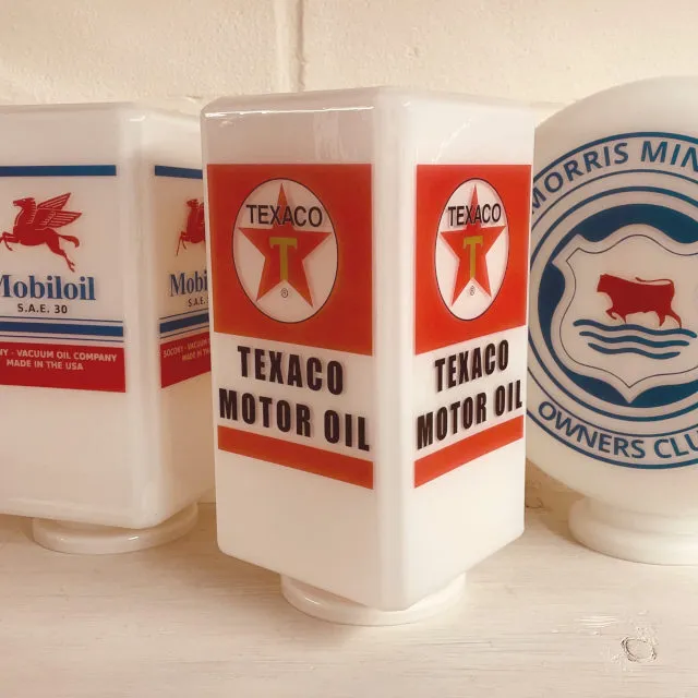 Texaco Motor Oil Square Oil Gas Petrol Pump Globe | Oil and Petrol Memorabilia