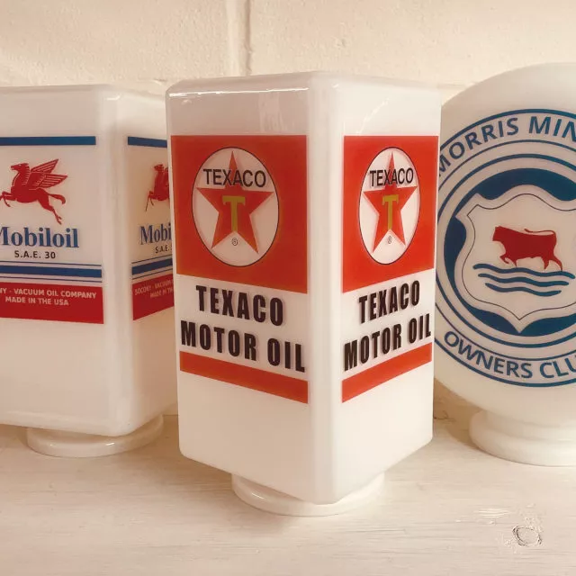 Texaco Motor Oil Square Oil Gas Petrol Pump Globe | Oil and Petrol Memorabilia