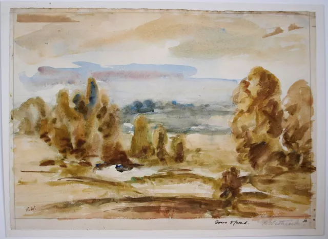 Vernon Wethered (1865–1952) landscape watercolour. Oriel College, Slade..