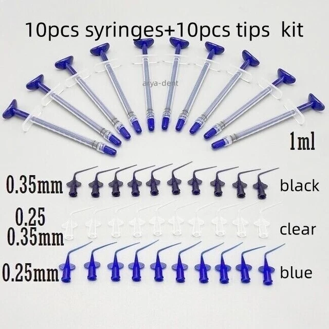 DENTAL DISPOSABLE IRRIGATOR Tips Syringes Sterile Plastic Endodontic