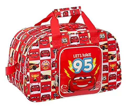 Sports Bag Cars Let`S Race Red White (40 X 24 X 23 Cm) NEU