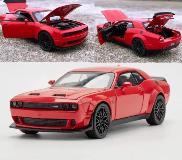 1:32 Dodge Challenger Hellcat Alloy Muscle Car Model Diecasts Sports Toy Gift