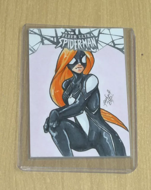 2017 Marvel UD Fleer Ultra Spider-man sketch 1/1 Jeanette Swift ANYA CORAZON