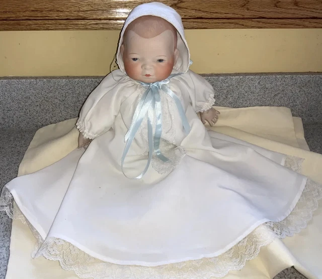 BYE-LO BABY  11” Cloth Frog Body  Putnam Head/hands porcelain Vintage - 80’s