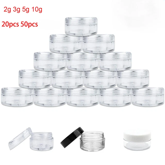 20 Kleine Transparente Probenbehälter Mit Deckel – 5 Ml Mini-Dosen Für Cremes, Make-up & Reisen