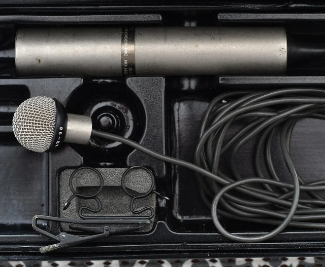 SONY ELECTRET CONDENSER Microphone Model Ecm55B Mic Lavalier With Case