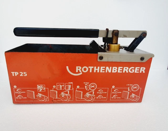 ROTHENBERGER TP25 Hydrostatic Test Pump 25 Bar / 363 psi, Hydra Testing Pump # 1