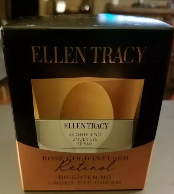ELLEN TRACY RETINOL Brightening Under Eye Serum Cream Rose Gold Infused
