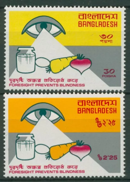 Bangladesch 1976 Kampf gegen Blindheit Auge 72/73 postfrisch