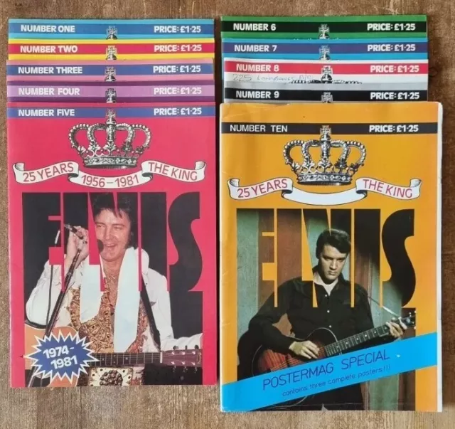 Elvis Presley Magazine Collection 25 Years 1956-1981 Silver Jubilee Issues 1-10