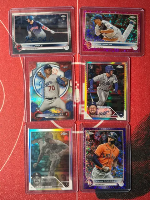 Baseball Sportkarten Lot - 6 Karten mit Auto, Nummeriert, Rookie...