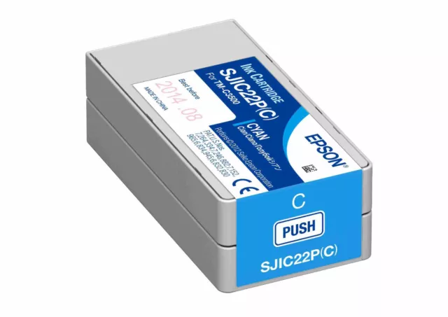 Epson Druckerpatrone Tinte cyan für TM-C3500 (C33S020602) SJIC22P (C)