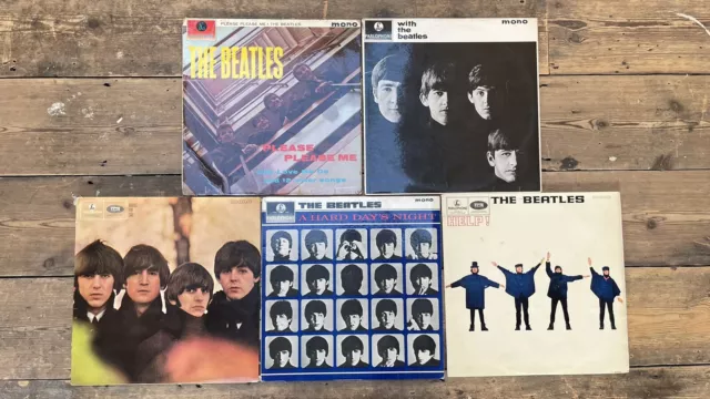 Beatles 10 LP lot original Parlophone UK pressings Sgt Peppers Revolver MONO