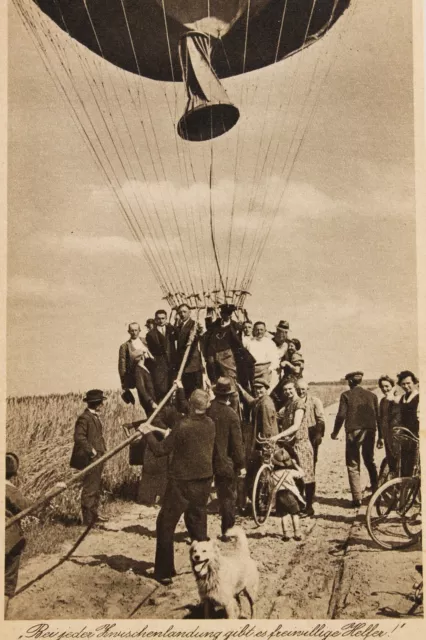 10656 Ak Volunteer Helfer At Balloon Zwischenlandung Dlv Balloon 1931