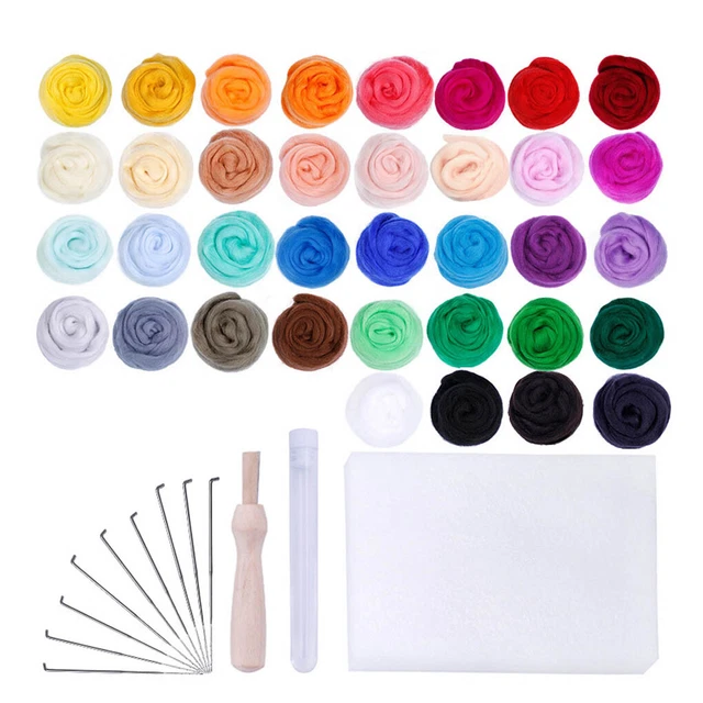 Kit itinerante de fieltro 36 colores bolas de fieltro fieltro húmedo y seco HAZLO TÚ MISMO juego de manualidades