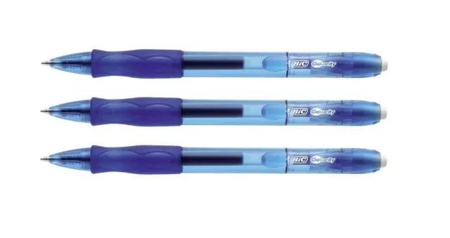 3 x BiC® Gelschreiber Kugelschreiber Gel-ocity® dokumentenecht, 0,7 mm blau