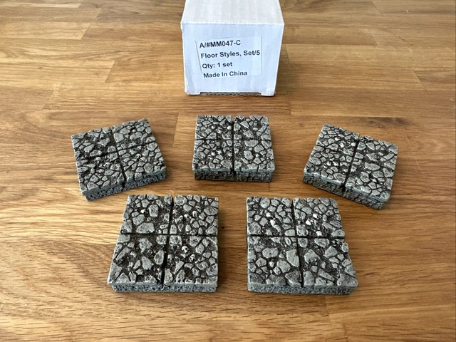 Dwarven Forge Catacombs Floor Styles, Set/5 A/#MM047-C Dwarven Forge Catacombs Floor Styles, Set/5 A/#MM047-C