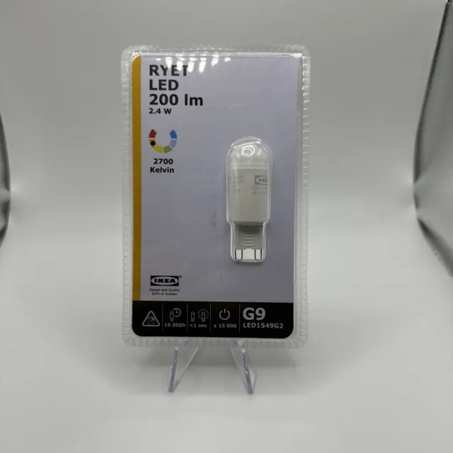 IKEA RYET LED Bulb G9 200 Lumen 2.4W, 15,000h Warm White 2700 Kelvin 903.465.54