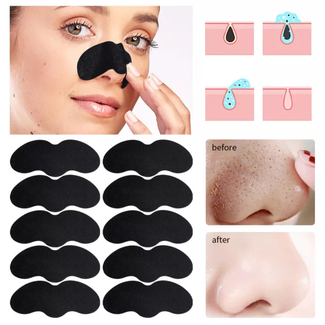 10pcs Unisex Nose Strips Pore Deep Cleanse Nose Blackhead Remover Mask Skin Care