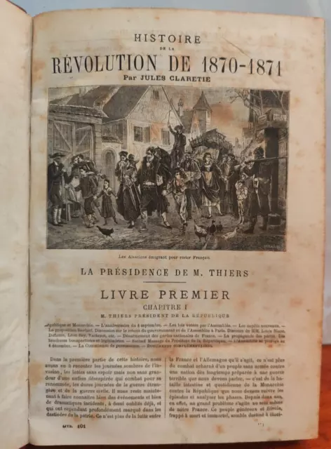 J.Claretie, Histoire de la revolution de 1870-1871 Tome n°2 LIVRE ANCIEN H1