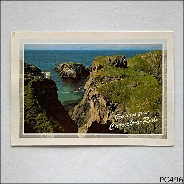 The Rope Bridge Carrick-a-Rede County Antrim Postcard (P496)