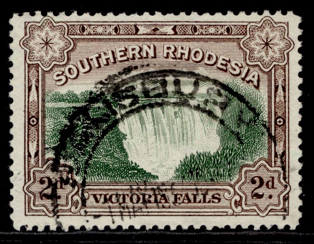 SOUTHERN RHODESIA GV SG29, 2d green & chocolate, FINE USED.