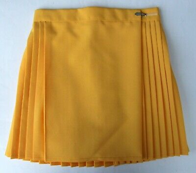 Ladies/Girls Size 22in Netball School games Tennis sports gym mini skirt  Yellow