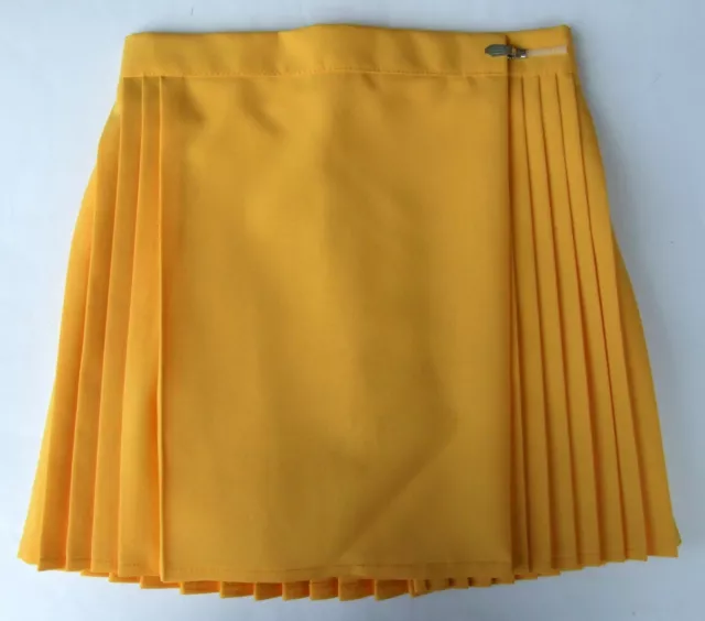 Minigonna gialla donna/ragazza taglia 22 pollici netball giochi scuola tennis sport palestra