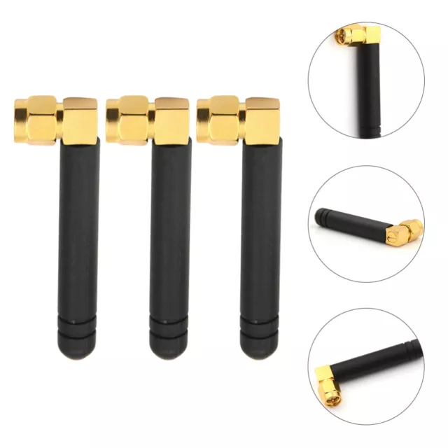 3 PCS Copper Elbow Glue Stick Antenna with SMA Male Connector Radio