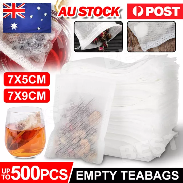 UP TO 500X Empty Teabags String Heat Seal Filter Paper Herb Loose Tea Bags NEW