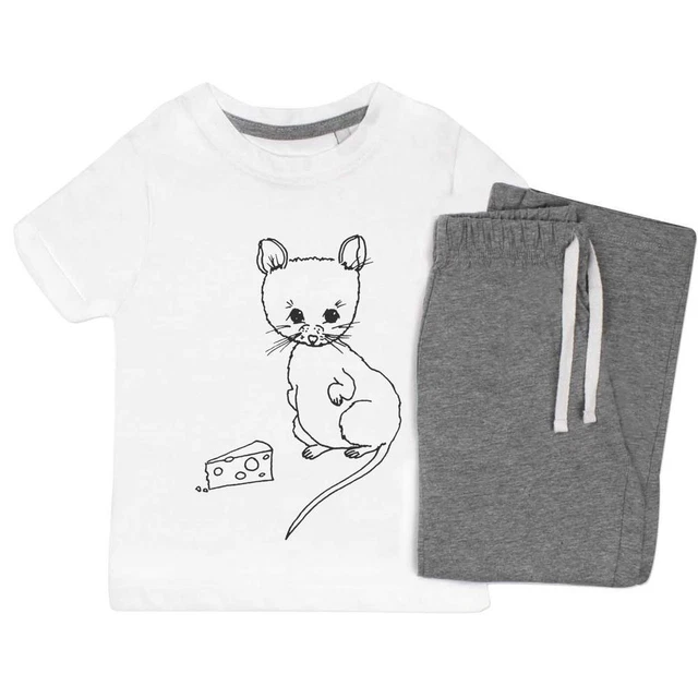 'Mouse & Cheese' Kids Nightwear / Pyjama Set (KP034556)