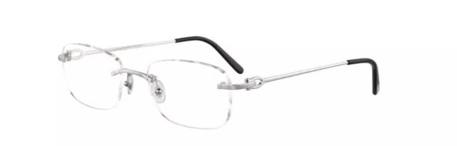 Cartier Eyeglasses Platinum CT 0050O 002 France 53mm Authentic New Frames