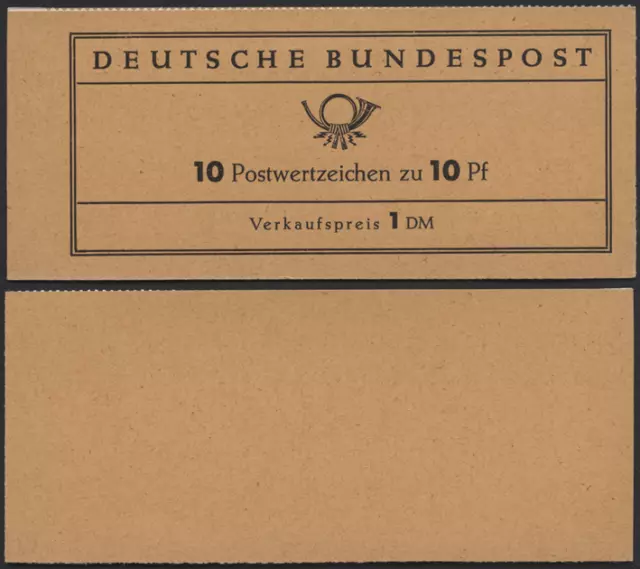 Bund 1960 MH Heuß 6 fb IV R2 Randziffer 7 unten, Rahmenbruch unten