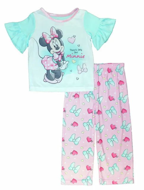 Minnie Mouse Girls There's Only One Minnie 2pc Pajama Pant Set Size 2T 3T 4T $36