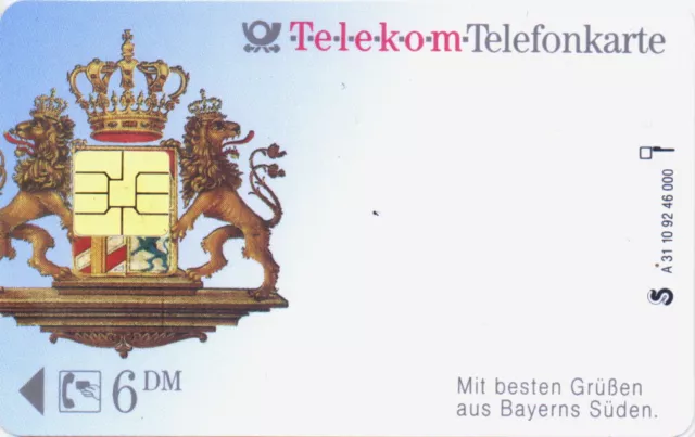 A 31 10.92 Telekom München, Telefonkarte, Modul: 42, ungebraucht