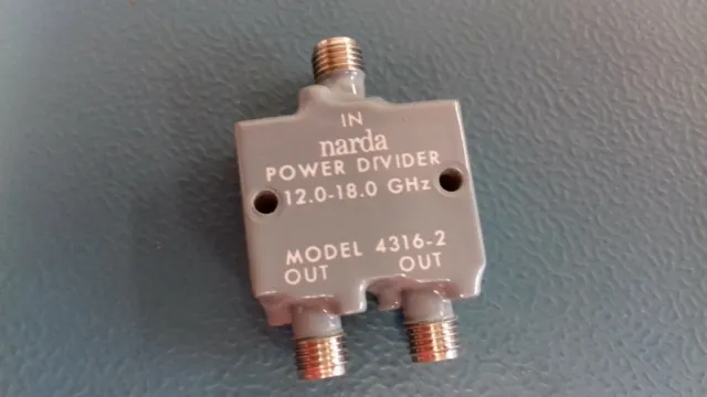 NARDA Model 4316-2 , 2 Port RF Power Divider , 12 - 18GHz , 50 Ohm SMA connector