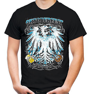 Oktoberfest T-Shirt | Maß Bier Bayern Volksfest Wiesn Maßkrug Brezel Wappen | M6