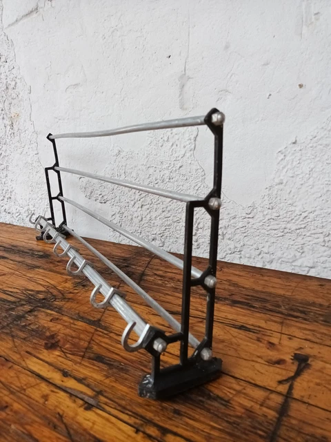 Guardaroba anni 30 vintage Bauhaus guardaroba da parete guardaroba corridoio alluminio Art Déco 12