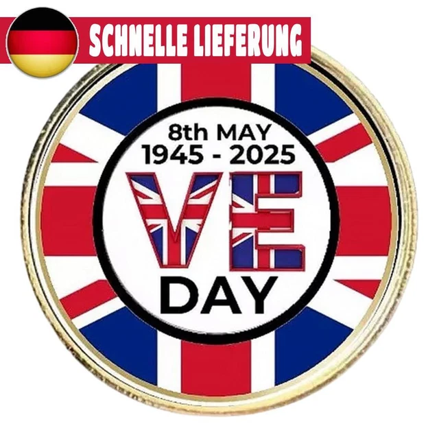 2025 VE DAY 80th Anniversary Flag 80 Years Victory In Europe Flag -AU - Foto 2