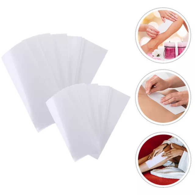 200 pz carta cerata bianca non tessuta strisce di tessuto di cera strisce di cera per corpo