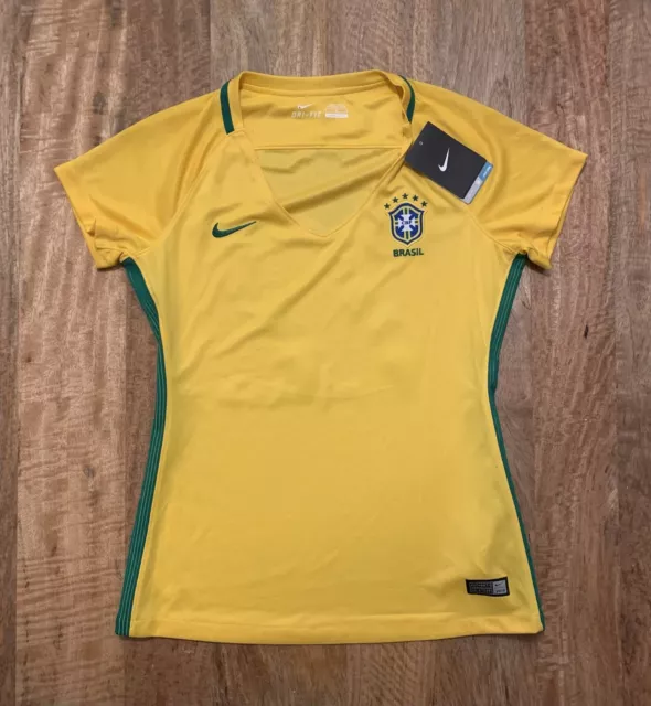 Brazil Brasil National Football Team Home Jersey Nike Women’s Size Medium BNWT