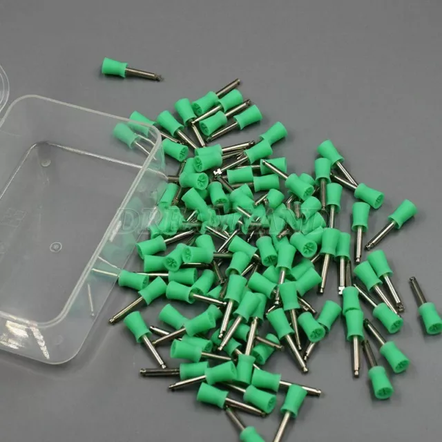 100pcs Dental green Polisher Prophylaxis Bowl Toothbrush soft Cup Cups Brushes 3