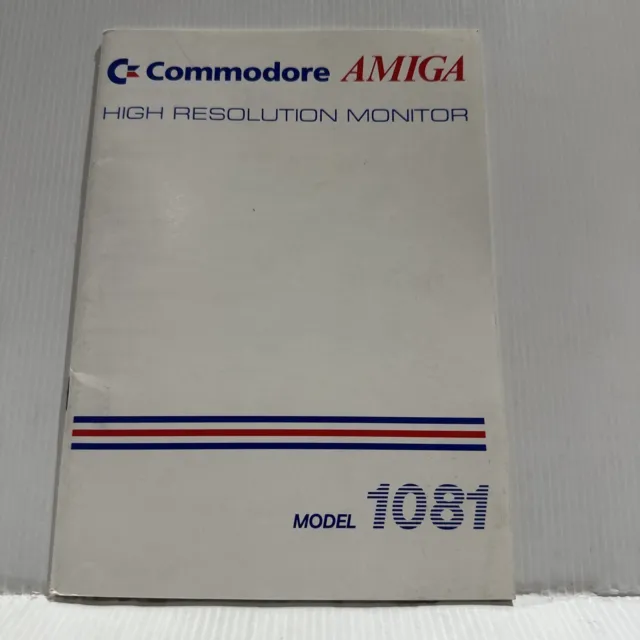 Commodore Amiga High Resolution Monitor Model 1081 Manual And Schematic