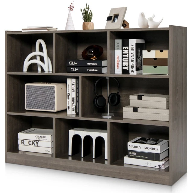 WOODEN BOOKCASE 8CUBE Storage Unit Shelving Display Bedroom