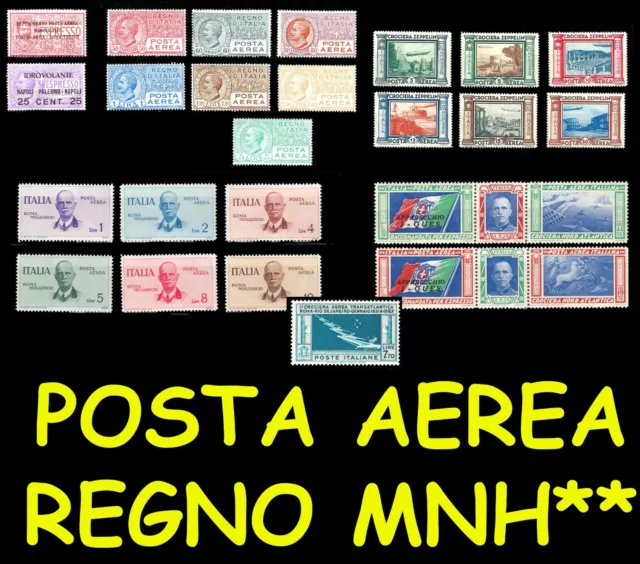 Italia Regno POSTA AEREA Tutte le emissioni MNH ** Integre perfette