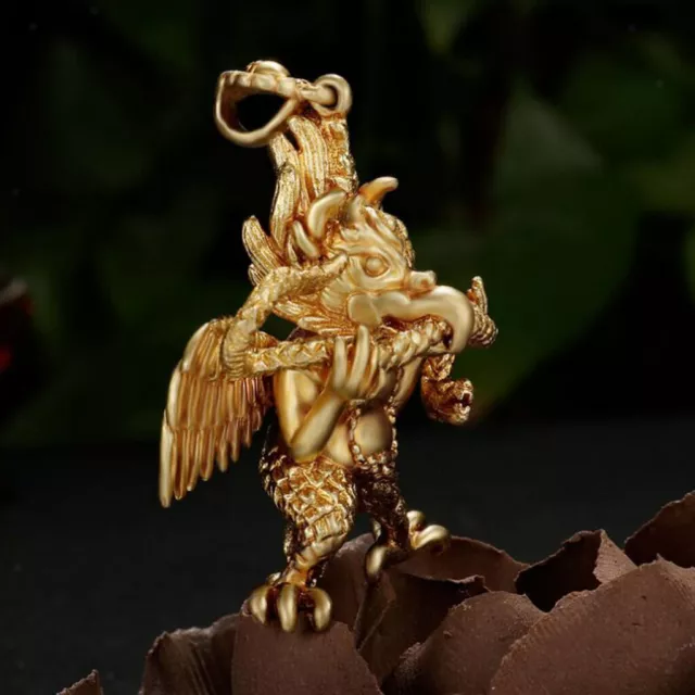 Pendentif Amulette Bouddhisme Garuda Doré