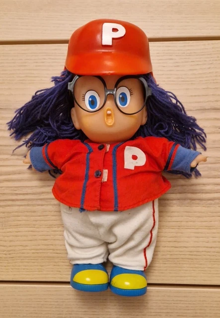 Poupée Arale chaton Dr Slump vintage Bandaï 1981 25 cm
