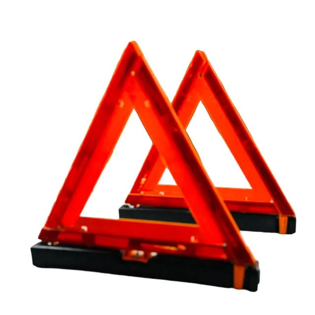 Emergency Warning Triangle Reflector Roadside Road Sign Safety 2 Pack US