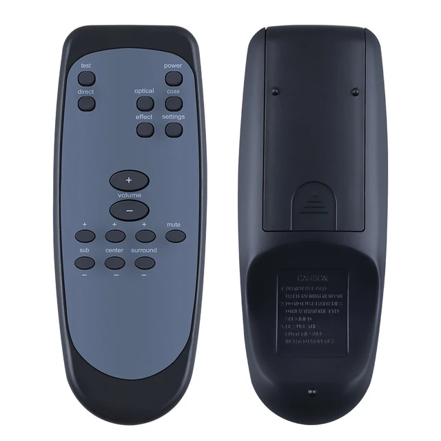Mando A Distancia De Repuesto Para Altavoces Logitech Z-5500, Z-680, Z-5400, Z-5450 - Distancia >8m, Negro, Necesita 2 Pilas AA